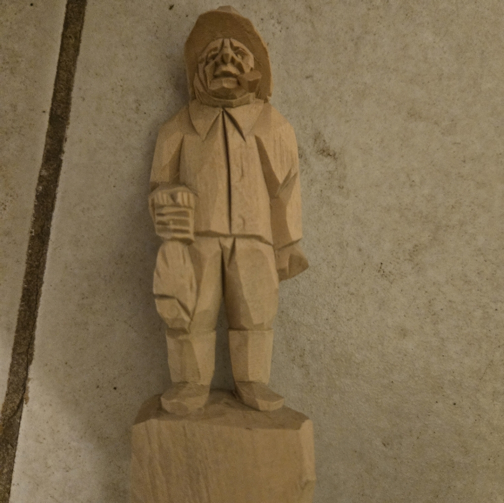 Hand Carved Wooden Figure Artist Unknown
